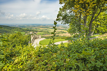 Image showing panoramic view of the castle of Waldenburg, Germany