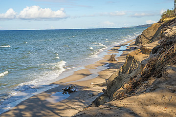 Image showing Baltic Sea in Poland, beach of Orzechowo, Poland