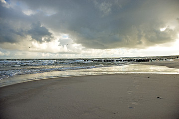 Image showing Baltic Sea with stormy weather