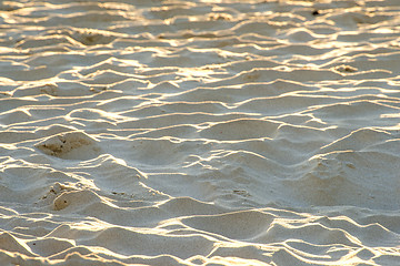 Image showing Sand of a beach with waves