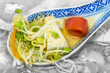 Image showing Chinese soup with tofu