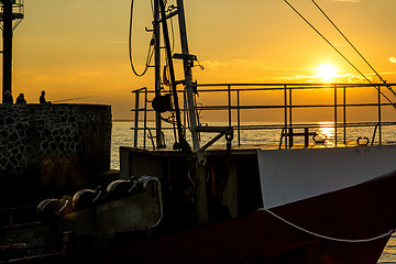 Image showing sunset over the Baltic Sea