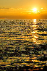 Image showing sunset over the Baltic Sea