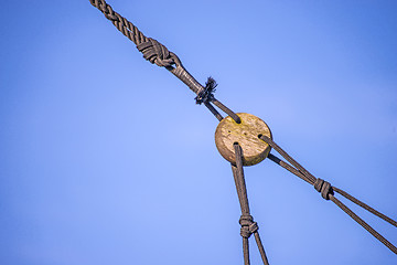 Image showing Rigging of a sailboat