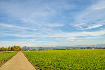 Image showing country idyll with view to German highlands