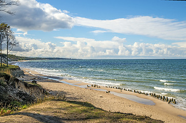 Image showing Baltic Sea in Poland, beach of Orzechowo, Poland