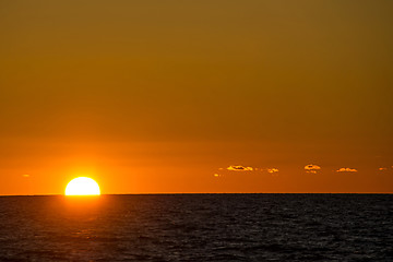 Image showing sunset over the Baltic Sea