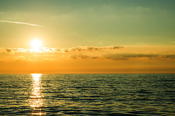 Image showing sunset over the Baltic Sea