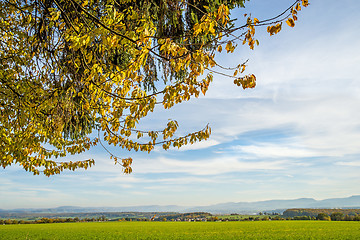 Image showing country idyll with view to German highlands