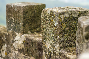 Image showing battlement of the castle of Waldenburg, Germany