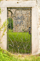 Image showing old door of a castle