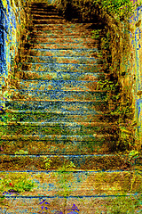 Image showing mystic old stairs