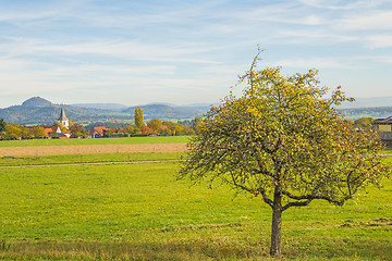 Image showing country idyll with view to German highlands