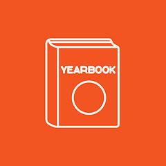 Image showing Yearbook line icon.