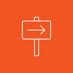 Image showing Travel traffic sign line icon.