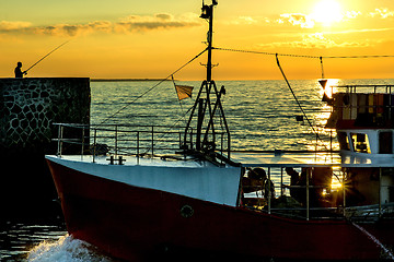 Image showing sunset over the Baltic Sea