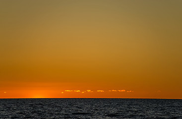 Image showing sunset over the Baltic Sea, afterglow