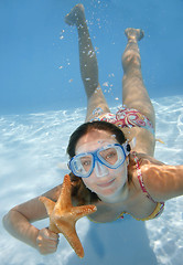 Image showing Underwater Girl