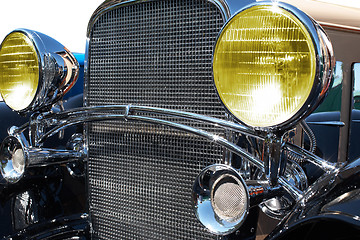 Image showing Retro car. The headlight