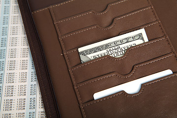 Image showing Purse with dollars