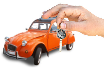 Image showing Retro the car and key