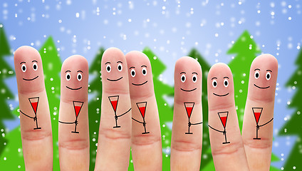 Image showing Happy fingers and christmas