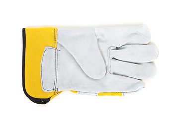 Image showing Yellow leather gloves