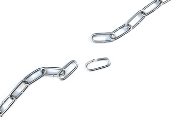 Image showing Torn chain