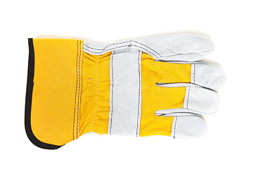 Image showing Yellow leather gloves