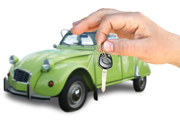 Image showing Retro the car and key