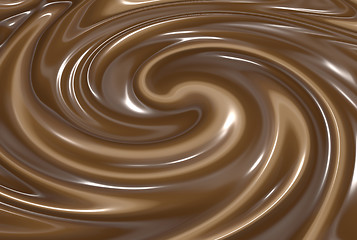 Image showing swirling chocolate