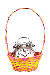 Image showing Alarm-clock in the basket