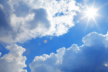 Image showing The sky and sun