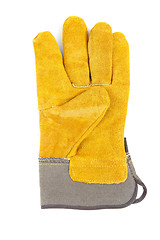 Image showing Yellow leather gloves