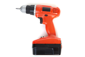 Image showing The battery-powered drill