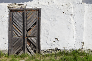 Image showing Old wooden door