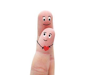 Image showing A happy couple on a white background