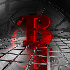 Image showing b in futuristic space