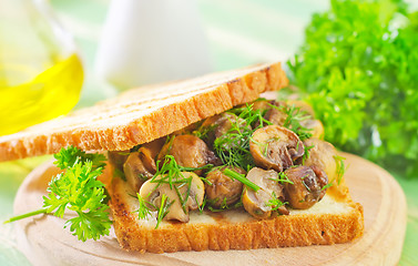 Image showing bread with mushroom