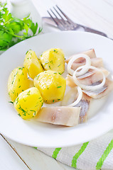 Image showing potato and herring