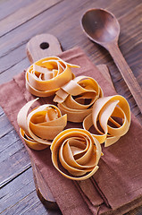 Image showing raw pasta