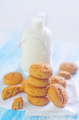 Image showing cookies and milk