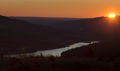 Image showing Cypress Hills Sunset Reesor Lake