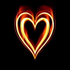 Image showing heart on fire