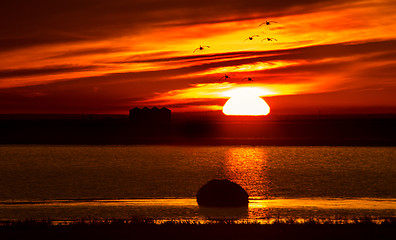 Image showing Sunset Rural Saskatchewan