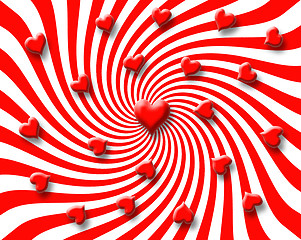 Image showing candy heart vortex