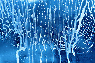 Image showing Blue foam texture