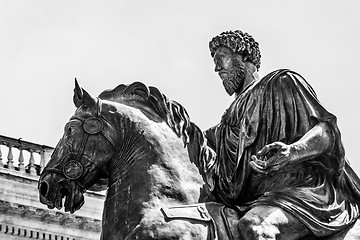 Image showing Equestrian statue of Marco Aurelio in Rome