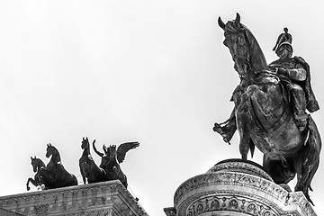 Image showing Equestrian statue of Victor Emmanuel