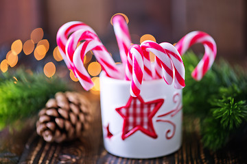 Image showing candy canes